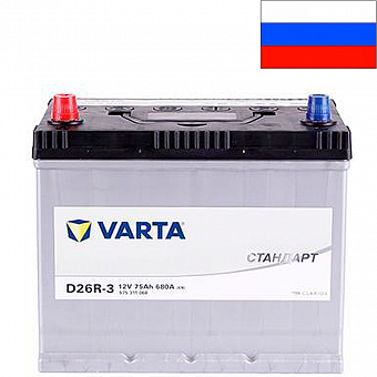 ���� ������������ VARTA �������� 6CT 75Ah L+ 680A EN 261x175x220 (575 301 068)